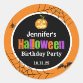 Halloween Ronde Sticker (Voorkant)