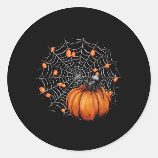Halloween Ronde Sticker (Voorkant)