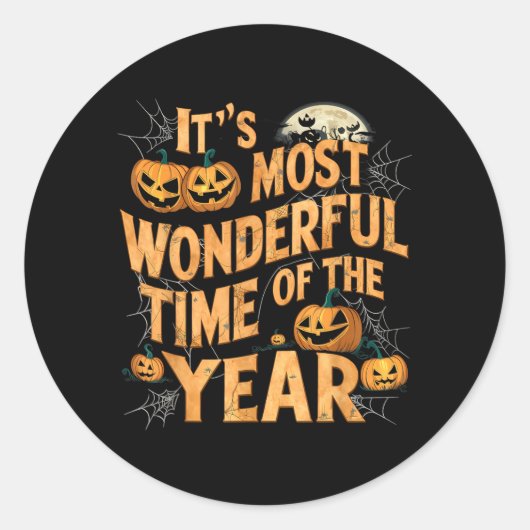 Halloween Ronde Sticker (Voorkant)