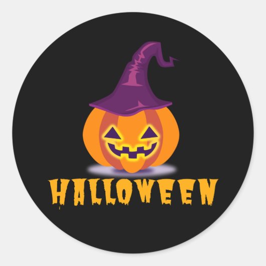Halloween Ronde Sticker (Voorkant)