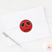 Halloween Rood Enge Sad Gezicht Stickers (Envelop)
