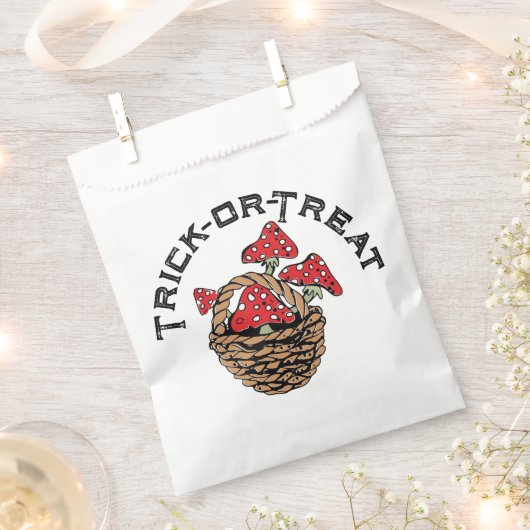 Halloween Rood Pet Paddenstoelen Bedankzakje (Geknipt)