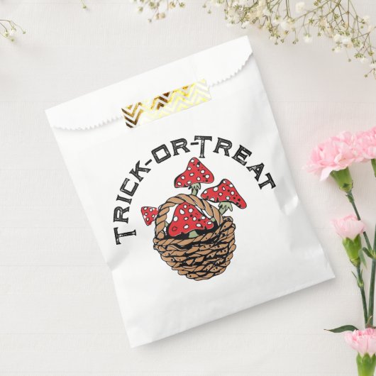 Halloween Rood Pet Paddenstoelen Bedankzakje (Gezegeld)