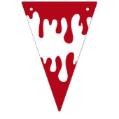 Halloween Rood Wit Spooky Bloedpatroon Vlaggetjes (Tweede vlag)