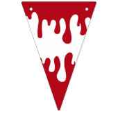 Halloween Rood Wit Spooky Bloedpatroon Vlaggetjes (Eerste vlag)