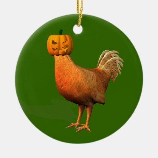 Halloween Rooster Keramisch Ornament (Voorkant)