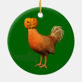 Halloween Rooster Keramisch Ornament (Achterkant)
