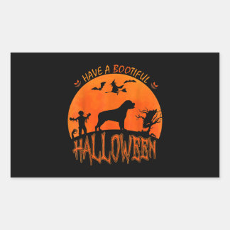Halloween Rottweiler Hond Grappig Enge Kostuum Lov Rechthoekige Sticker