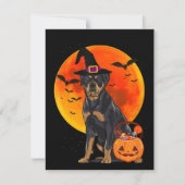 halloween rottweiler jack o lantaarnpompoen kaart (Voorkant)