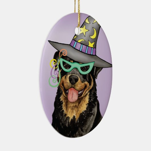 Halloween Rottweiler Keramisch Ornament (Rechts)