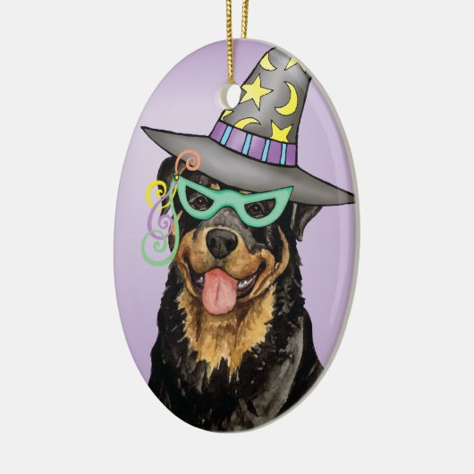 Halloween Rottweiler Keramisch Ornament (Links)