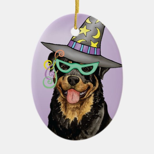 Halloween Rottweiler Keramisch Ornament (Voorkant)