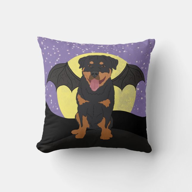 Halloween Rottweiler Kussen (Voorkant)