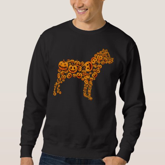 Halloween Rottweiler Lover Pompoen Jack O Lantern Trui (Voorkant)