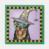 Halloween Rottweiler Magneet (Voorkant)