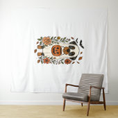 Halloween Rottweiler met bloemen Wandkleed (In Situ (horizontaal))