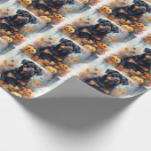 Halloween Rottweiler met pompoenen eng Cadeaupapier (Hoek)