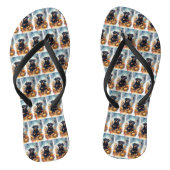 Halloween Rottweiler met pompoenen eng Teenslippers (Voetbed)