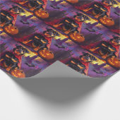 Halloween Rottweiler Vampire Pumpkins eng Cadeaupapier (Hoek)