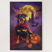 Halloween Rottweiler Vampire Pumpkins eng Legpuzzel (Verticaal)