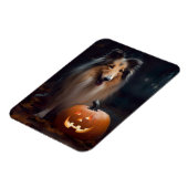 Halloween Rough Collie Met Pompoenen Eng Magneet (Linkerzijde)