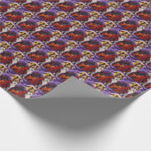 Halloween Rough Collie Vampire Pumpkins eng Cadeaupapier (Hoek)