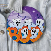 Halloween Round Button/Cute Ghost Ronde Button 6,0 Cm (In situ)