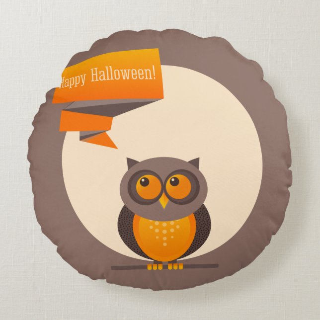 Halloween Round Pillow Rond Kussen (Voorkant)