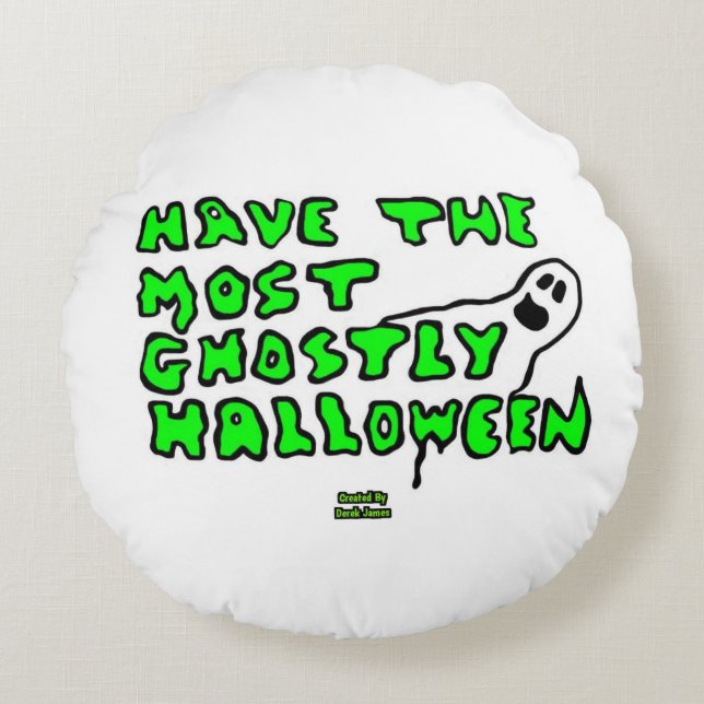 Halloween Round Sierkussen Rond Kussen (Voorkant)