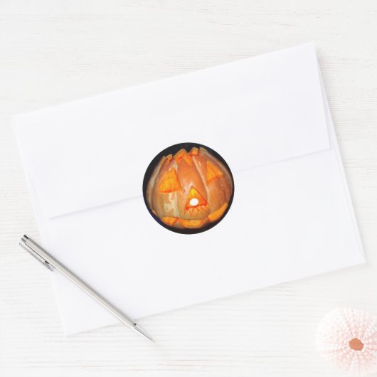 Halloween Round Sticker (Envelop)