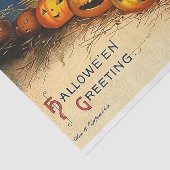 halloween row van Jack O' Lantern Creepy Tissuepapier (Detail)