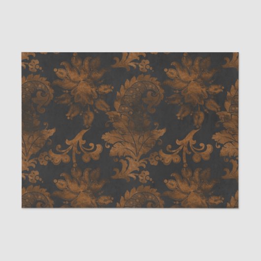 Halloween Royal Floral Damask Tissuepapier (Voorkant)