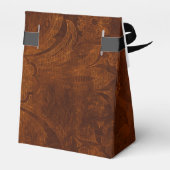 Halloween Royal Floral rustieke Damask Bedankdoosjes (Achterkant)