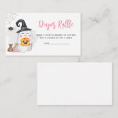 Halloween Roze Baby is Brouwen Luier Raffle Informatiekaartje (Voorkant / Achterkant)