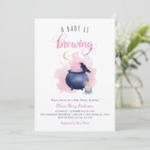 Halloween roze Baby shower Kaart