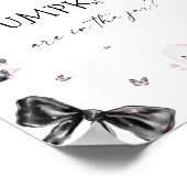 Halloween Roze Baby shower Raad eens hoeveel pompo Poster (Hoek)