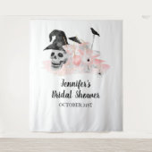 Halloween Roze Cocktail Bruiloftsontvangst Achterg Wandkleed (Voorkant)