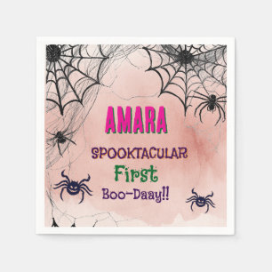 Halloween Roze en spinnen Verjaardag Halloween Servet