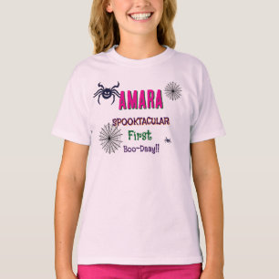 Halloween Roze en spinnen Verjaardag Halloween T-shirt