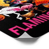 Halloween Roze Flamingo Kostuum Skeleton Witch Poster (Hoek)