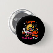 Halloween Roze Flamingo Kostuum Skeleton Witch Ronde Button 5,7 Cm (Voorkant /achterkant)