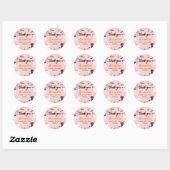Halloween Roze Geest Baby shower Ronde Sticker (Vel)