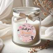 Halloween Roze Geest Baby shower Ronde Sticker