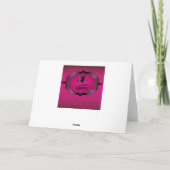 Halloween roze heks kaart (Achterkant)