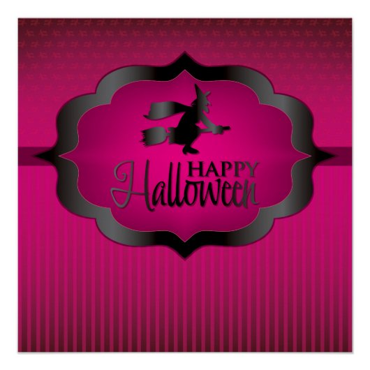 Halloween roze heks perfect poster (Voorkant)
