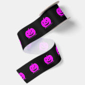 Halloween roze Jack o' lantern Thunder_Cove Satijnen Lint (Achterkant)