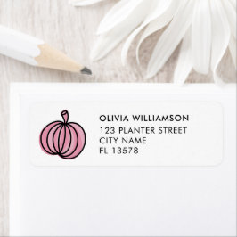 Halloween Roze Pompoen Retouradres Label