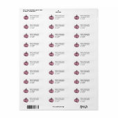 Halloween Roze Pompoen Retouradres Label (Full Sheet)