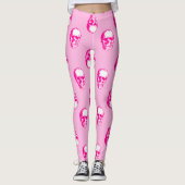 halloween roze schedel leggings (Voorkant)