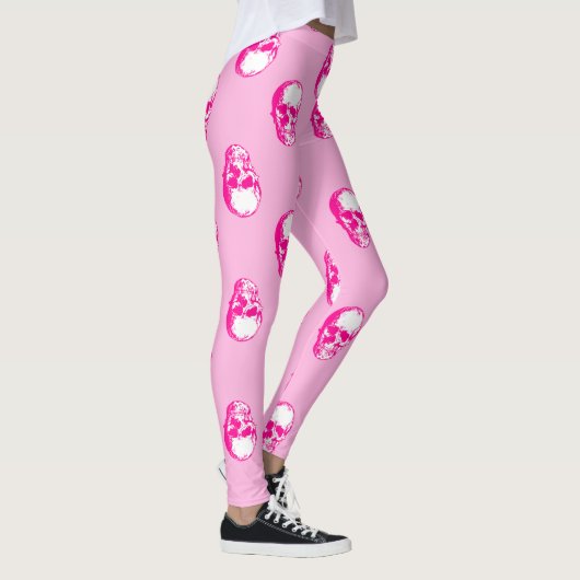 halloween roze schedel leggings (Rechts)